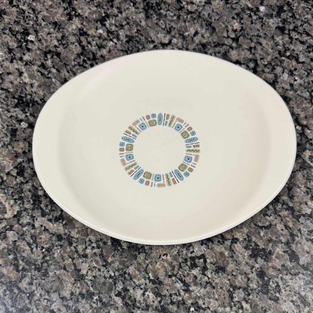 Canonsburg Pottery mid century modern Temporama automic 12” platter